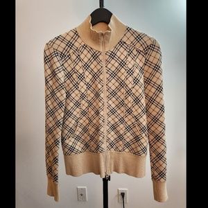 *SOLD* Vintage Burberry London Blue Label Nova Check Zip Up Jacket Size XS